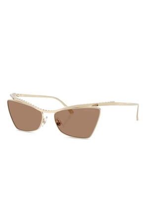 Jimmy Choo Eyewear crystal-embellished cat-eye sunglasses - Gold