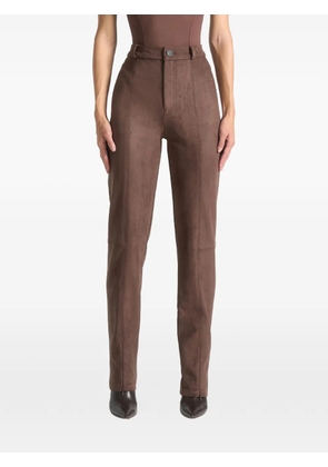 Manière De Voir zipped-cuffs trousers - Brown