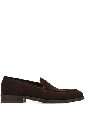 Ferragamo penny suede loafers - Brown