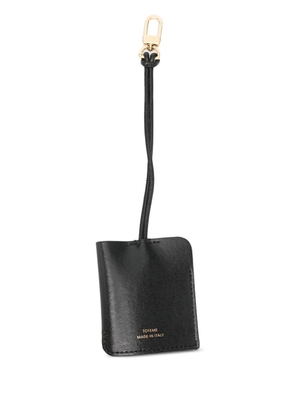 TOTEME grained-leather keyring - Black