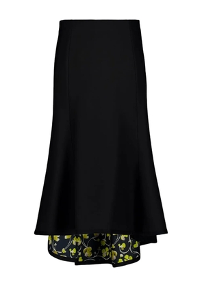 La DoubleJ zip-fastening midi skirt - Black