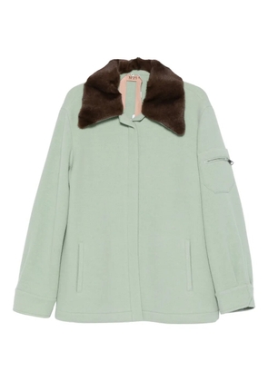 Nº21 faux-fur collar jacket - Green