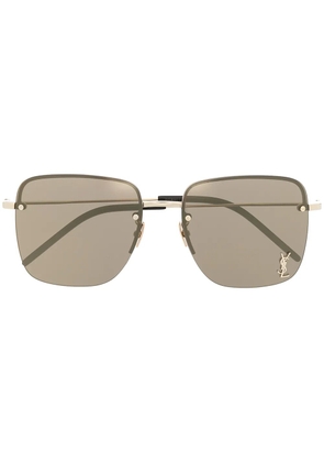 Saint Laurent Eyewear Monogram SL312M square-frame sunglasses - Gold