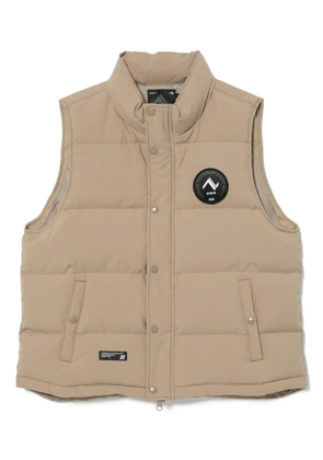 izzue logo-patch gilet - Neutrals