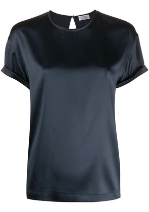 Brunello Cucinelli monili-trimmed top - Blue