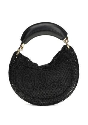 Chloé Summer Banana raffia logo mini bag - Black