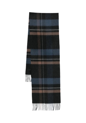 Begg x Co fringed checked scarf - Black