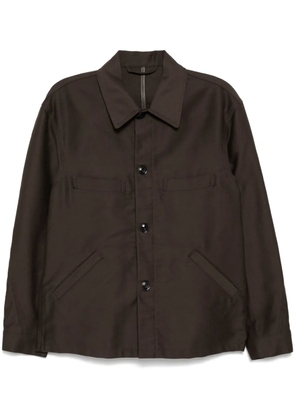 LEMAIRE twisted sleeved workwear jacket - Brown