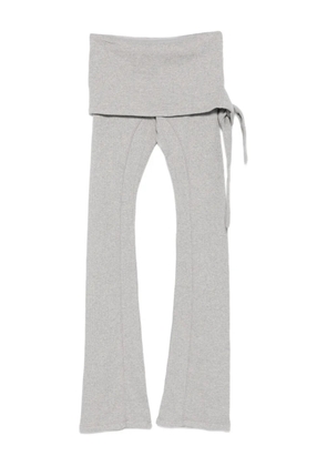 Open YY waffle layered trousers - Grey