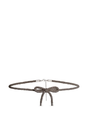 Alberta Ferretti bow detail belt - Grey