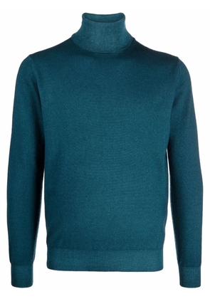 Dell'oglio roll-neck rib-trimmed jumper - Blue