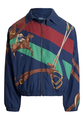 Polo Ralph Lauren equestrian-print bomber jacket - Blue