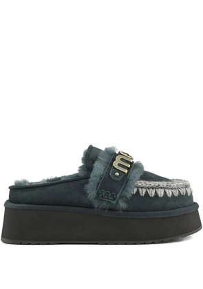 Mou 40mm Platform Clog mules - Green