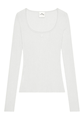 Courrèges ribbed-knit T-shirt - White