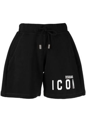 DSQUARED2 logo-print track shorts - Black