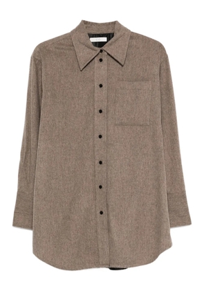 CO COLLECTION patch-pocket button-front overshirt - Brown