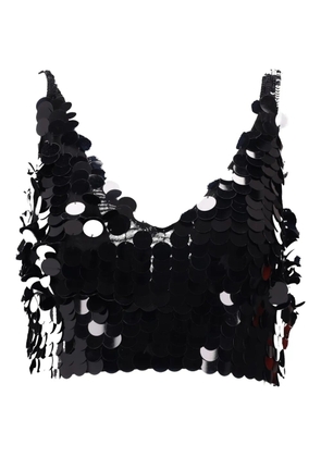 P.A.R.O.S.H. sequined crop top - Black
