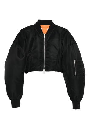B1ARCHIVE zip-up cropped bomber jacket - Black