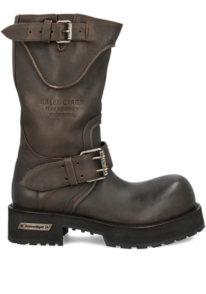 Balenciaga Venom biker boots - Brown