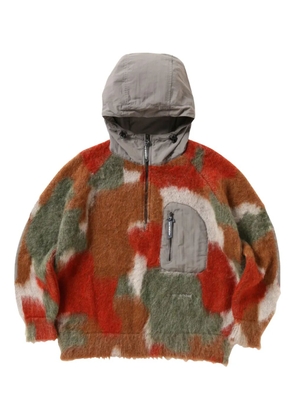 and Wander camouflage jacquard hoodie - Brown