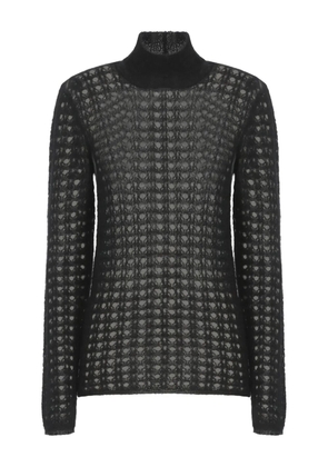 Fabiana Filippi openwork-design long-sleeve sweater - Black