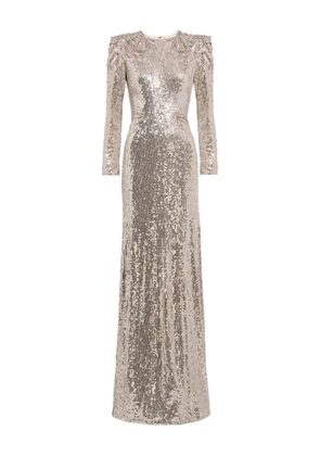 Jenny Packham sequin-embellished dulcet dress - Silver