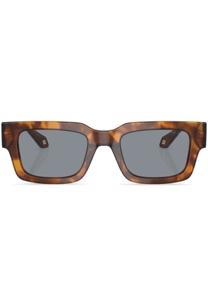Giorgio Armani rectangle-frame tinted-lenses sunglasses - Red