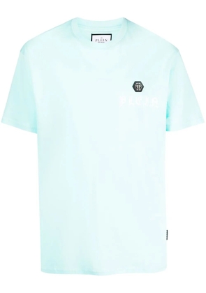 Philipp Plein chest logo-print detail T-shirt - Blue