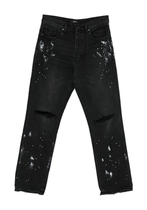 Purple Brand ripped paint jeans - Black