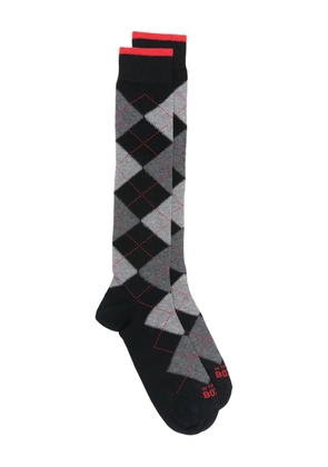 In The Box argyle ribbed socks - Black