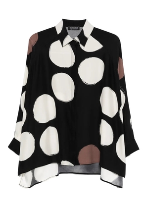 Gianluca Capannolo Mina polka dot shirt - Black