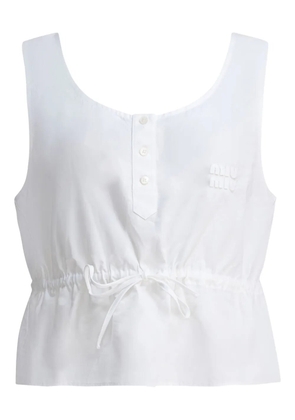 Miu Miu drawstring top - White