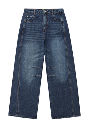 Mini Cream panelled jeans - Blue