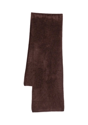 absolut cashmere ribbed-trim scarf - Brown