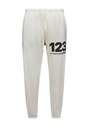 RRR123 graphic-print Track pants - Neutrals