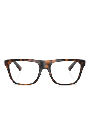 Burberry Eyewear pattern square-frame glasses - Dark havana