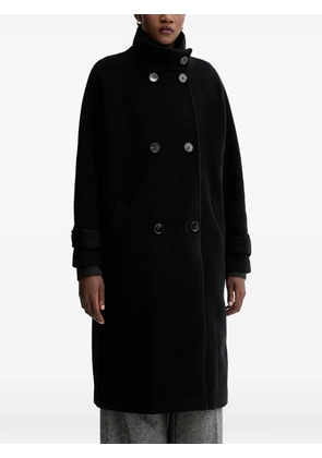 Sessùn wool blend double-breasted coat - Black