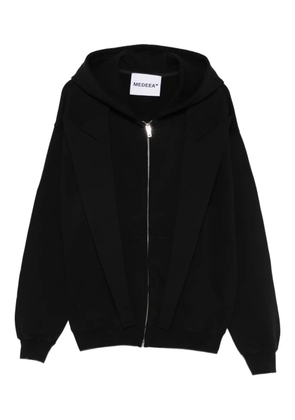 MEDEEA lapels zip hoodie jacket - Black