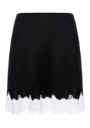 MANURÍ Josephine lace-trim mini skirt - Black