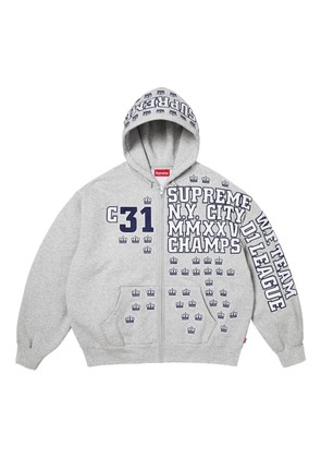 Supreme League Champs zip-up hoodie - Grey