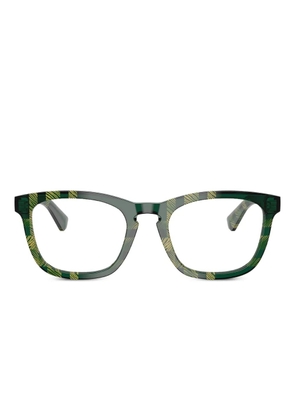 Burberry Eyewear check-pattern square glasses - Green