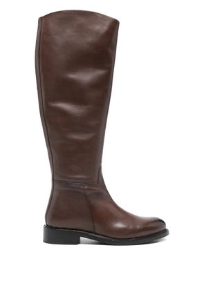 Metisse side-zip knee-boots - Brown