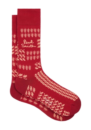 Paul Smith patterned socks - Red