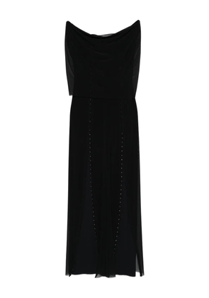AXEL 113 Afterhours slit embellished maxi dress - Black