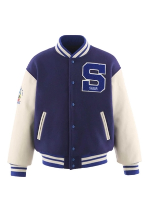 SAINT MXXXXXX Sega appliqué varsity jacket - Blue