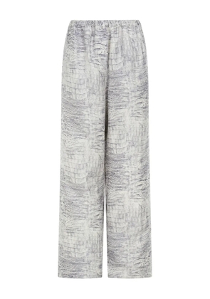 Ferragamo animal-print elastic-waistband trouser - Grey
