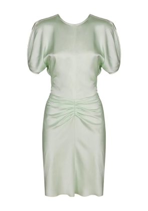 Victoria Beckham draping short-sleeve mini dress - Green