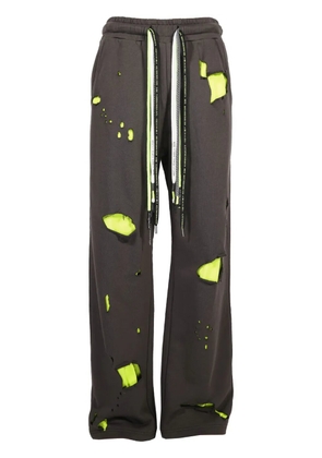 Mostly Heard Rarely Seen ripped-up cotton sweatpants - Grey