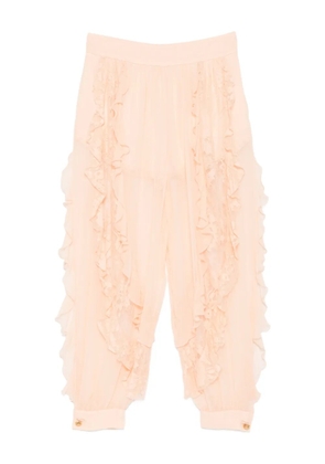ZIMMERMANN ruffled lace trousers - Neutrals