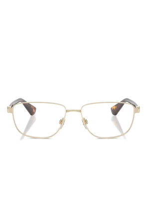 Burberry Eyewear rectangle-frame tortoiseshell-temple glasses - Gold